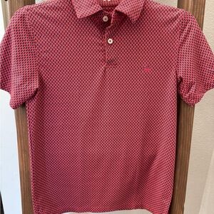 Southern Tides-youth boys Large Red Patterned Polo Shirt
